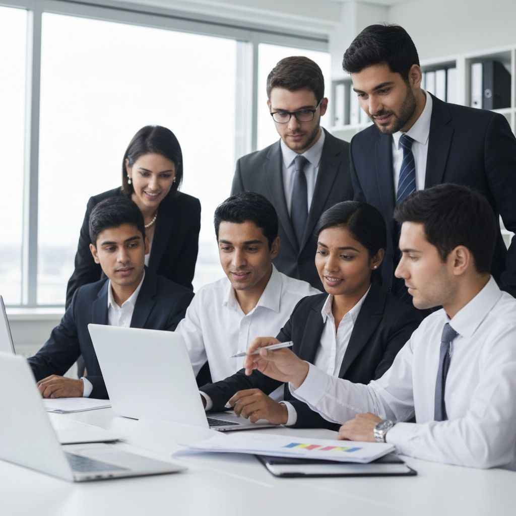 Professional team collaboration